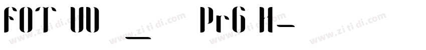 FOT UD丸ゴ_ラージ Pr6 H字体转换
